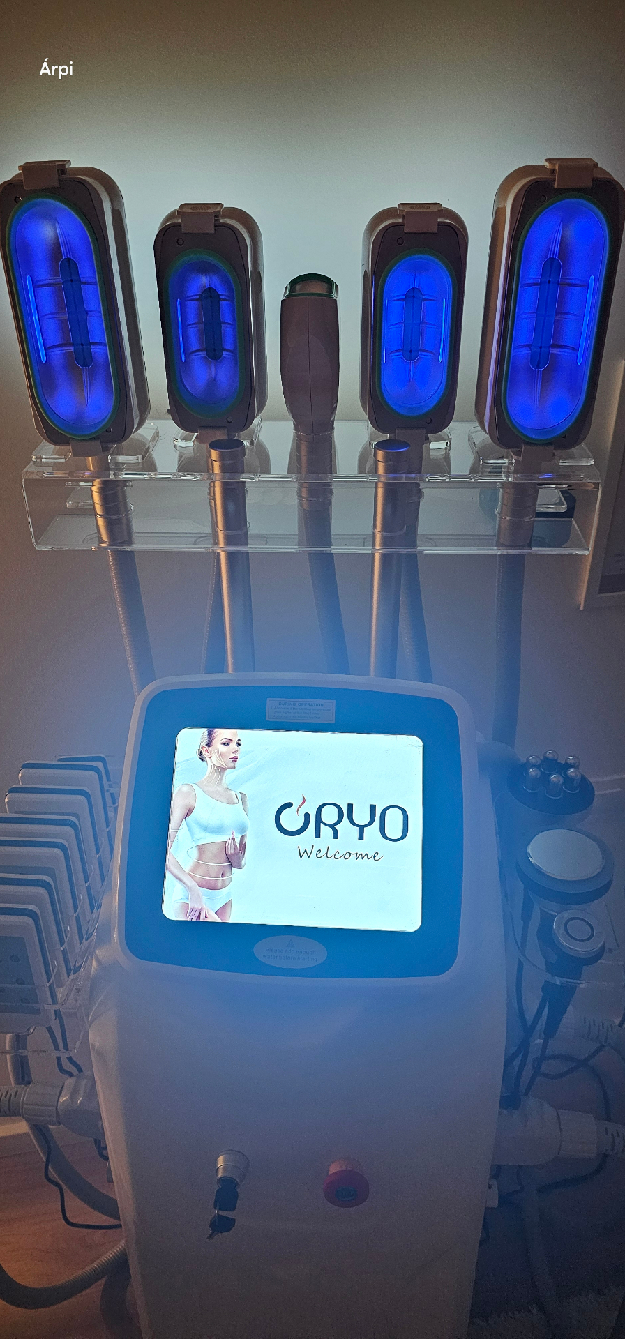 Cryo kezelőgép teljes nézet